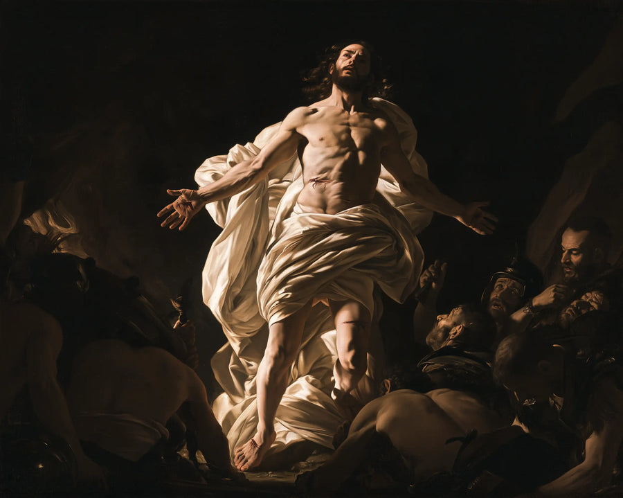 The Resurrection of Jesus Christ - Caravaggio Tenebrism · Landscape n° 5