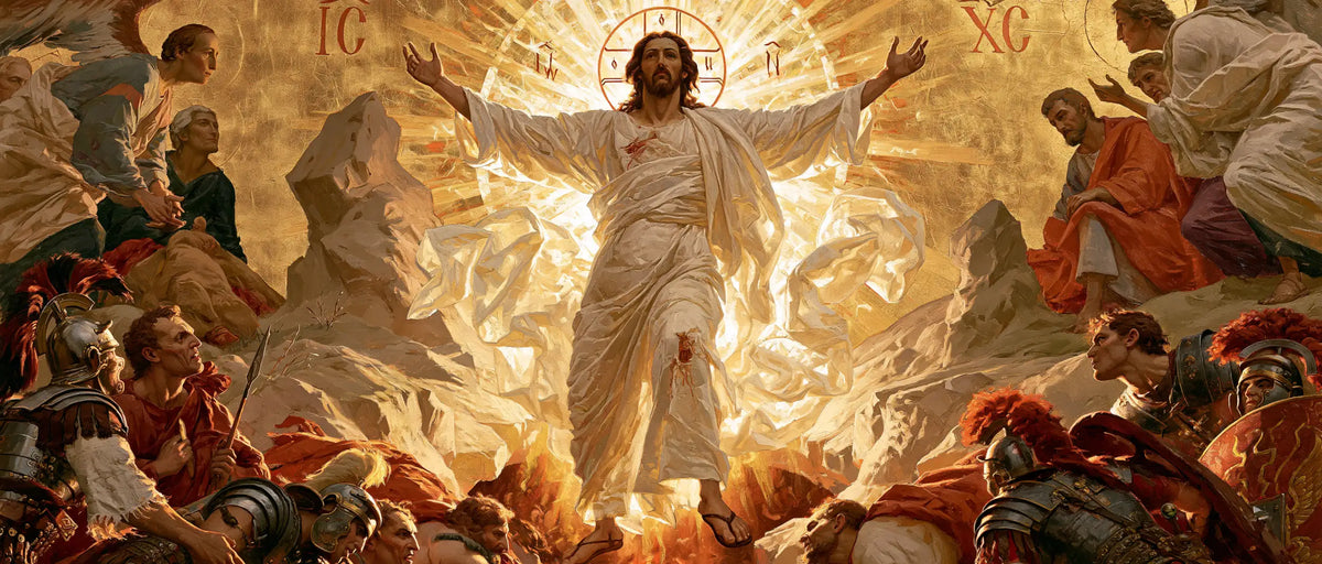 The Resurrection of Jesus Christ — Red Plumes in the Golden Morning