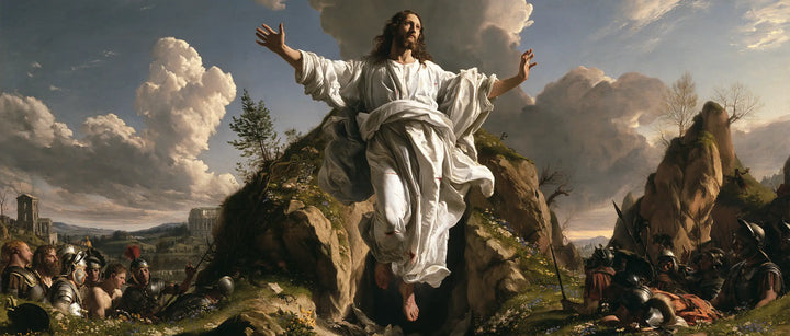 The Resurrection of Jesus Christ — Glory beneath Sculpted Clouds