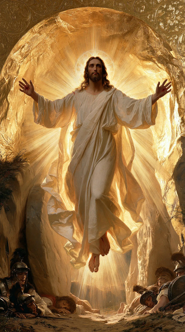 The Resurrection of Jesus Christ — Open Arms beneath the Sunlit Arch