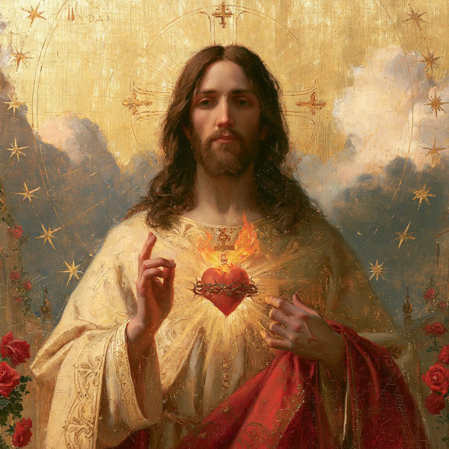Sacred Heart of Jesus – Symbolist · Square no. 4