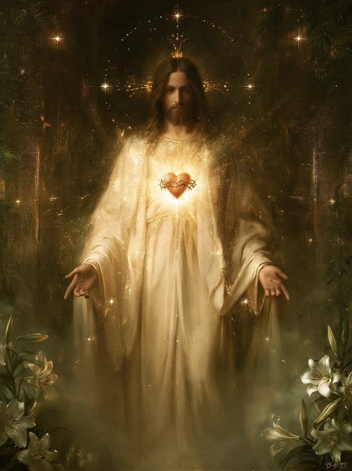 The Sacred Heart of Jesus — The Robe of Light in the Flowering Night