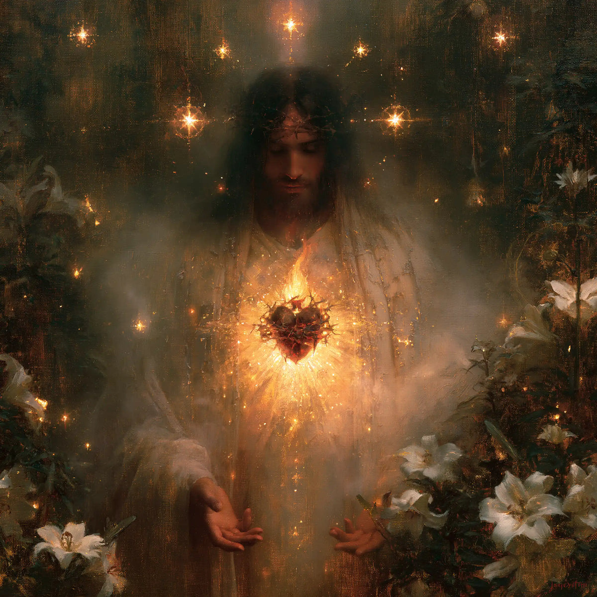 Sacred Heart of Jesus - Symbolist · Square n° 2