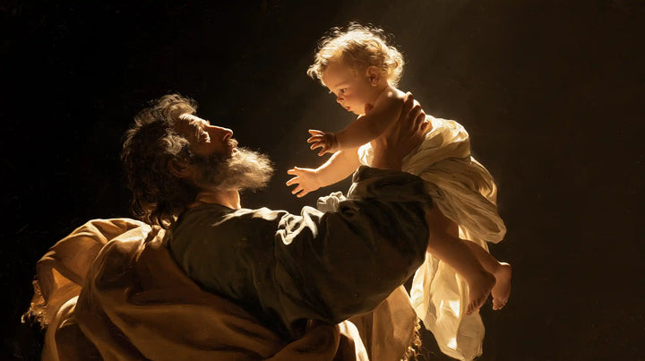 Saint Joseph with the Child Jesus – Theatrical Baroque · Landscape no. 6