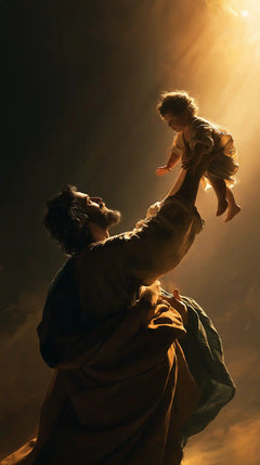 Saint Joseph with the Child Jesus – Theatrical Baroque · Portrait no. 3