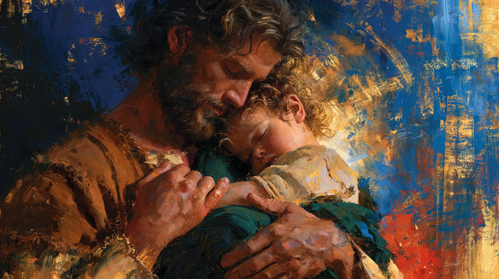 Saint Joseph with the Child Jesus – Expressionist · Landscape no. 16