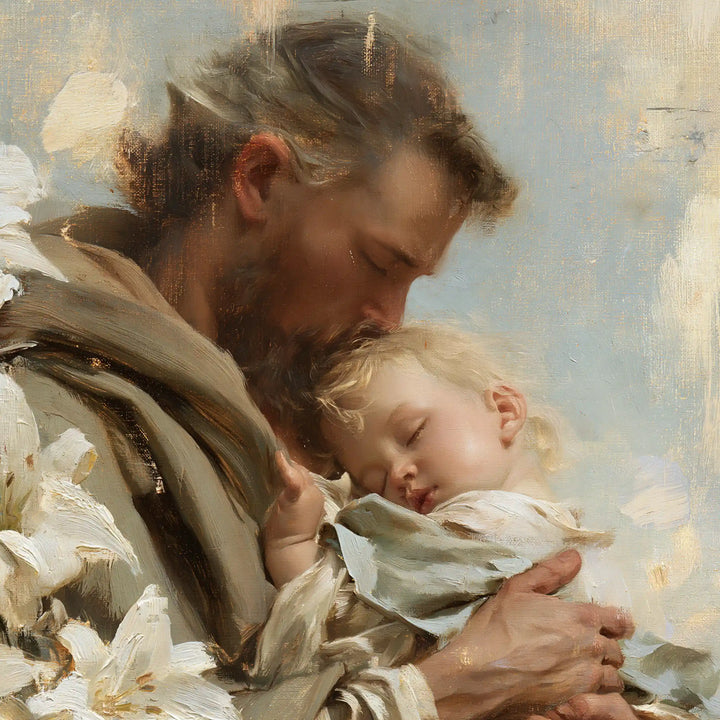 Saint Joseph with the Child Jesus – Impressionist · Square no. 1