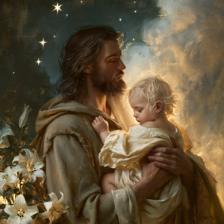 Saint Joseph with the Child Jesus – Symbolist · Square no. 4