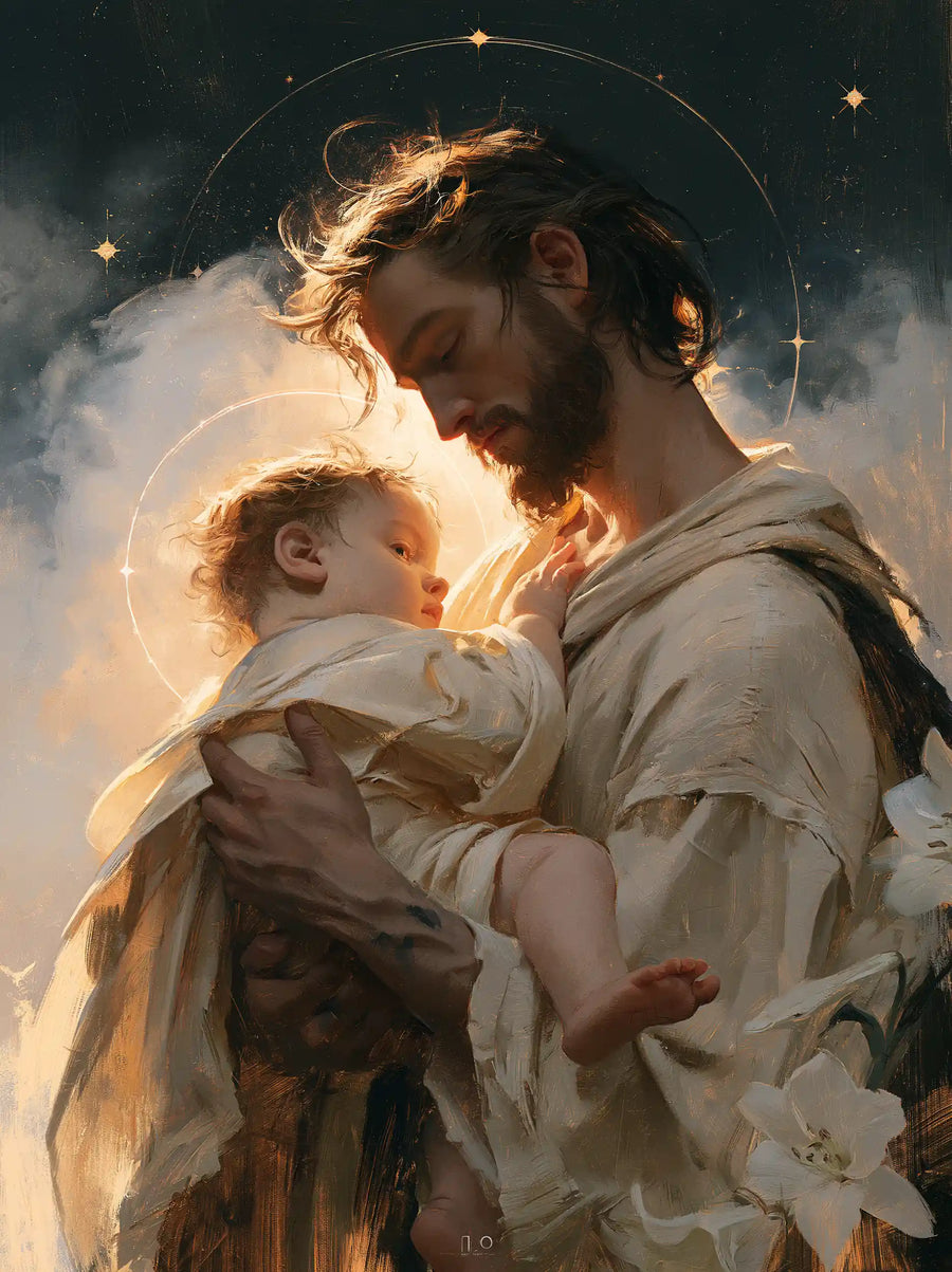 Saint Joseph with the Child Jesus – Symbolist · Portrait no. 10