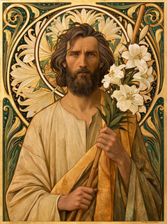 Saint Joseph – Sacred Art Nouveau · Portrait no. 4