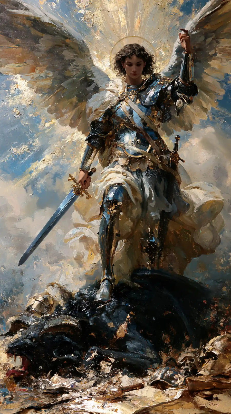 Saint Michael the Archangel – Impressionist · Portrait no. 5