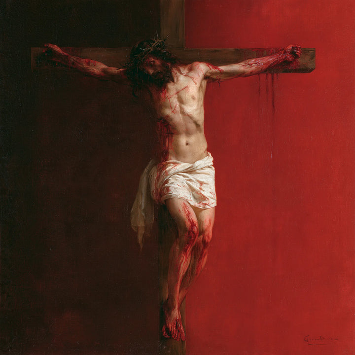 The Crucifixion – Scarlet Prayer Beneath the Cross