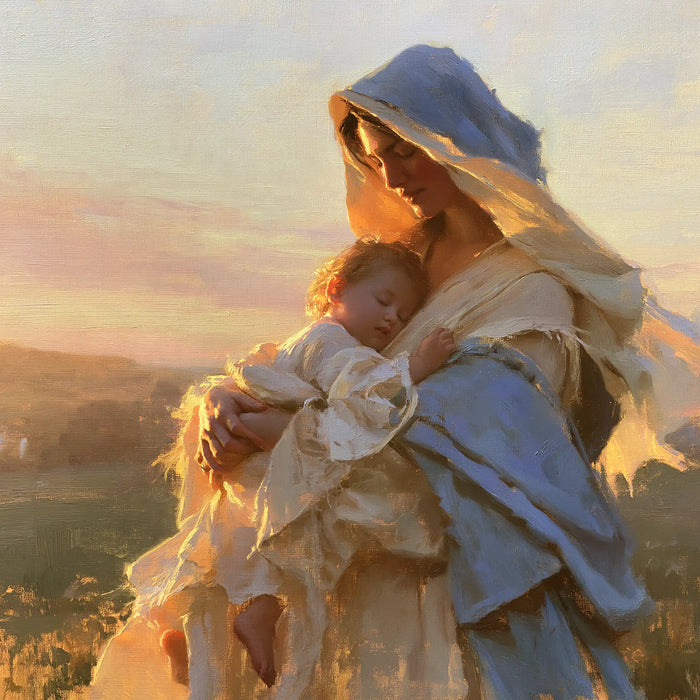 Virgin Mary and Child Jesus - Mary and Jesus at Dawn · Square n° 4