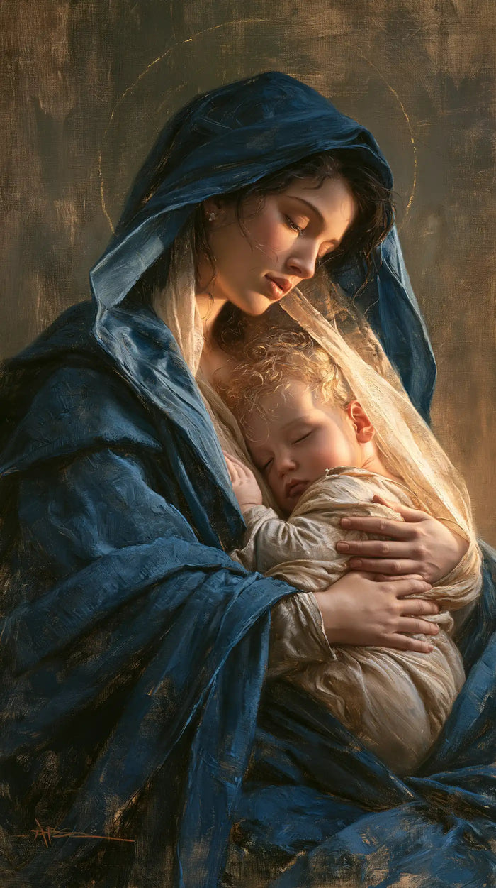The Virgin and Child — The Little Sleeper Within the Translucent Veil