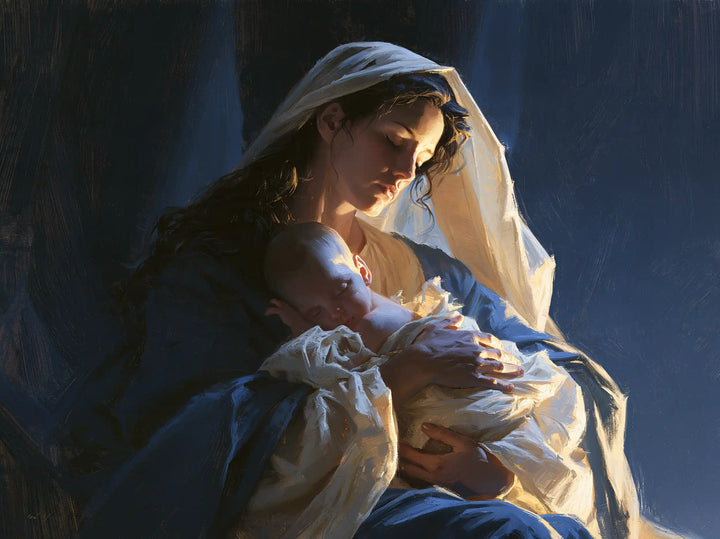 The Virgin and Child — Rest in the Night’s White Drapery
