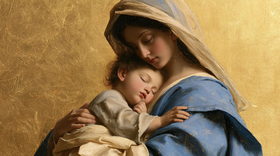 Virgin Mary and Child Jesus - Sacred Gold · Landscape n° 19