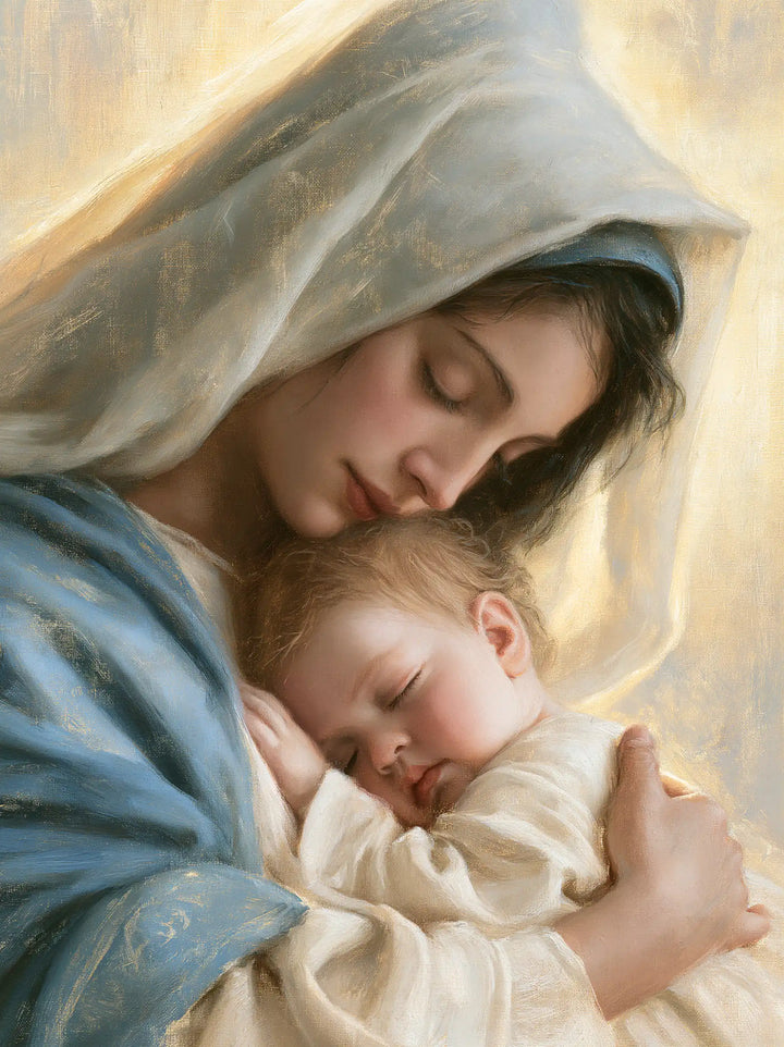 Virgin Mary and Child Jesus - Sacred Maternal Tenderness · Portrait n° 8