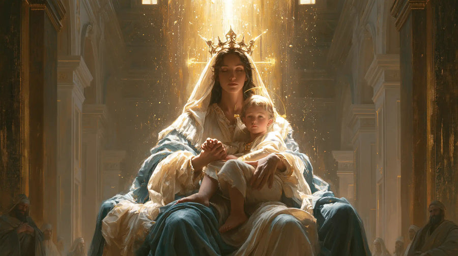 Virgin Mary and Child Jesus - Sacred Monumental View · Landscape n° 17
