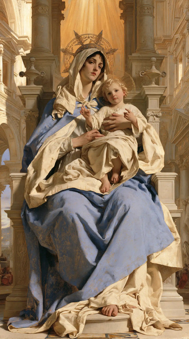 The Virgin and Child — Gentleness Seated Between the Pillars