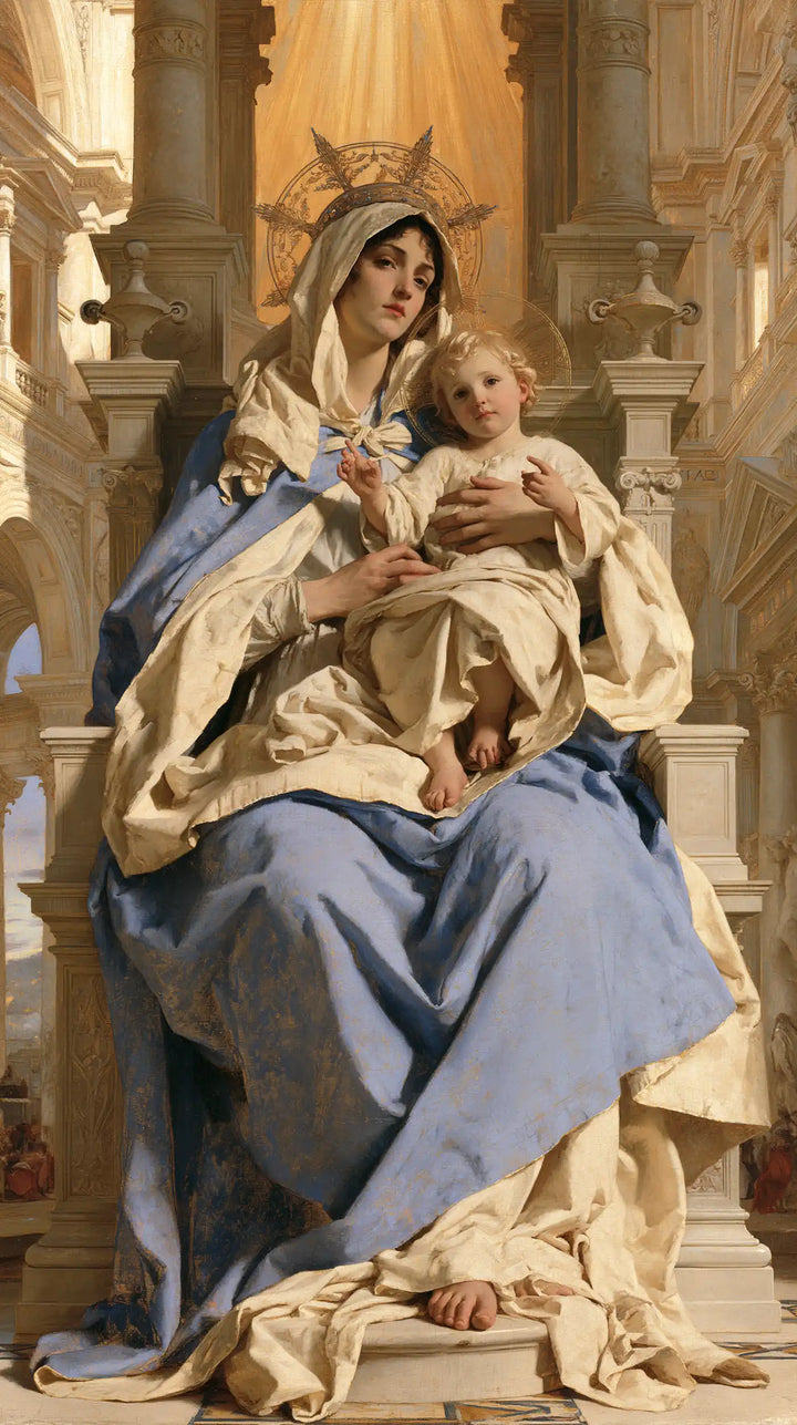 The Virgin and Child — Gentleness Seated Between the Pillars