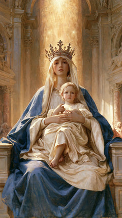 The Virgin and Child — The Queen with Eyes Turned Toward Gold