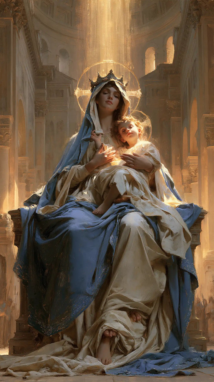 Virgin Mary and Child Jesus - Sacred Monumental View · Portrait n° 6