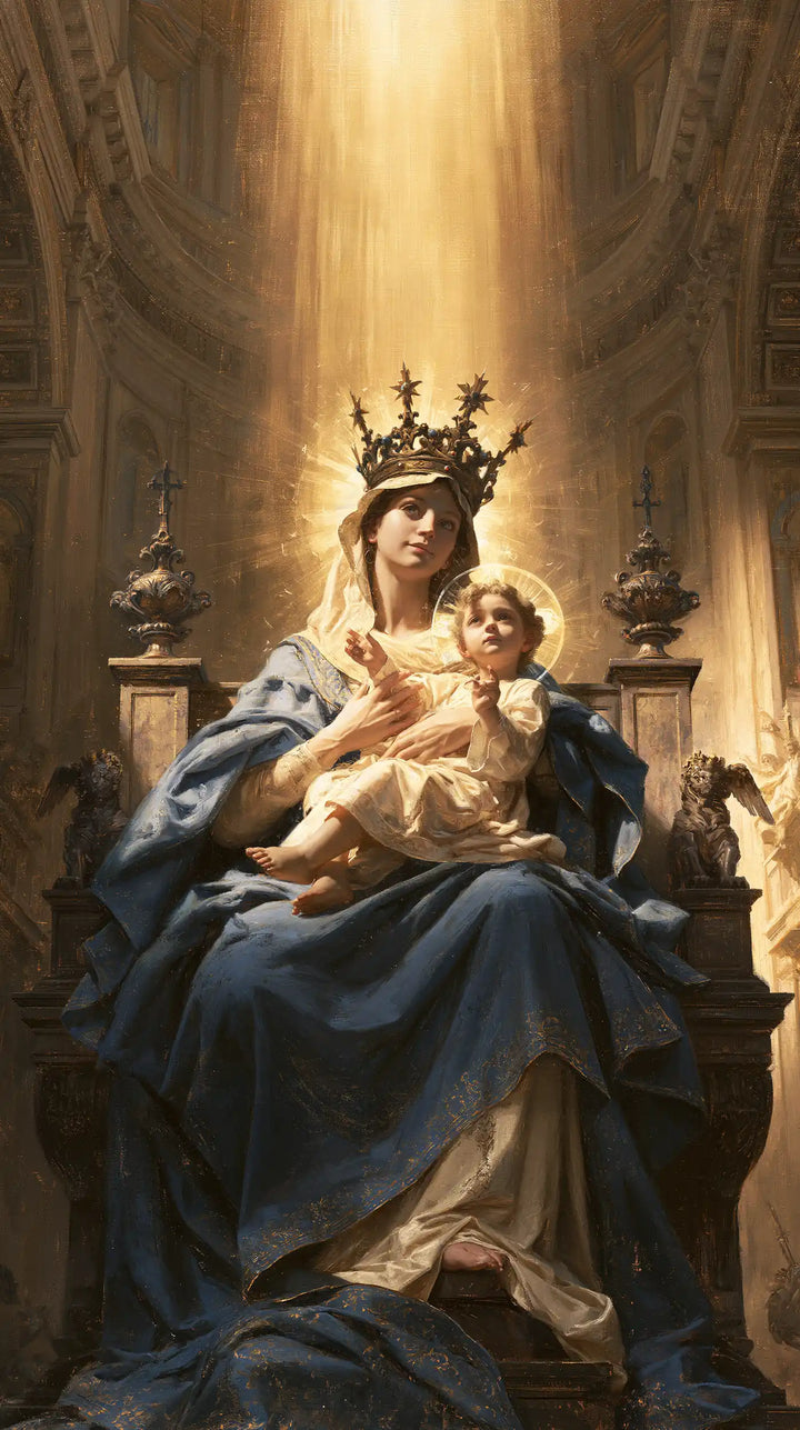 Virgin Mary and Child Jesus - Sacred Monumental View · Portrait n° 7