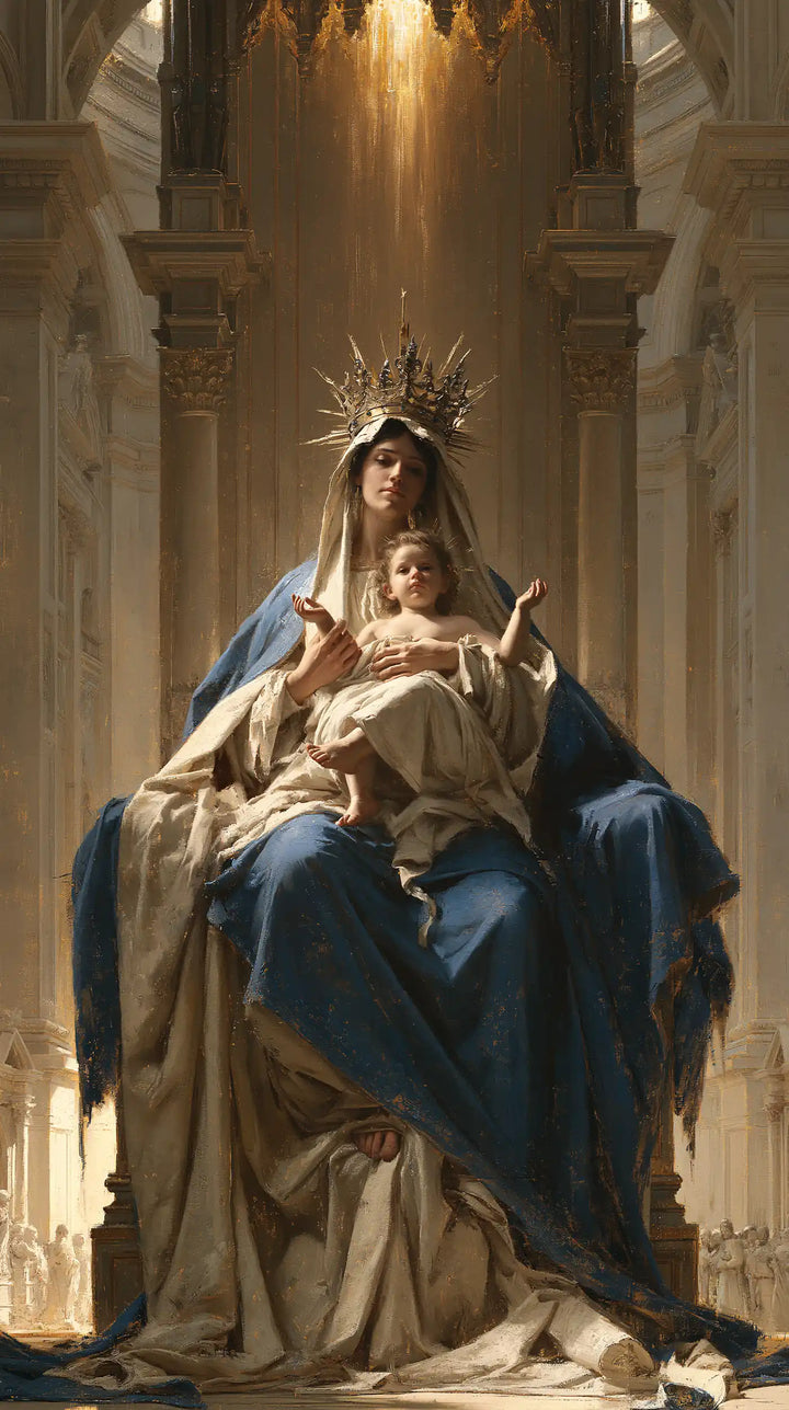 Virgin Mary and Child Jesus - Sacred Monumental View · Portrait n° 17