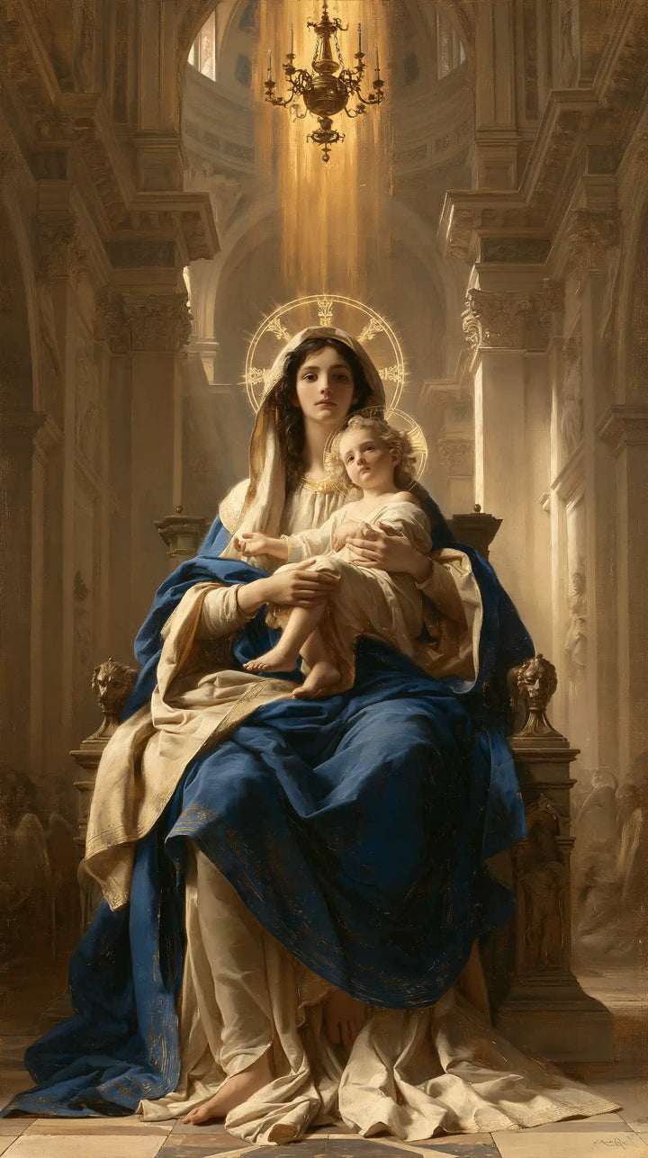 Virgin Mary and Child Jesus - Sacred Monumental View · Portrait n° 22
