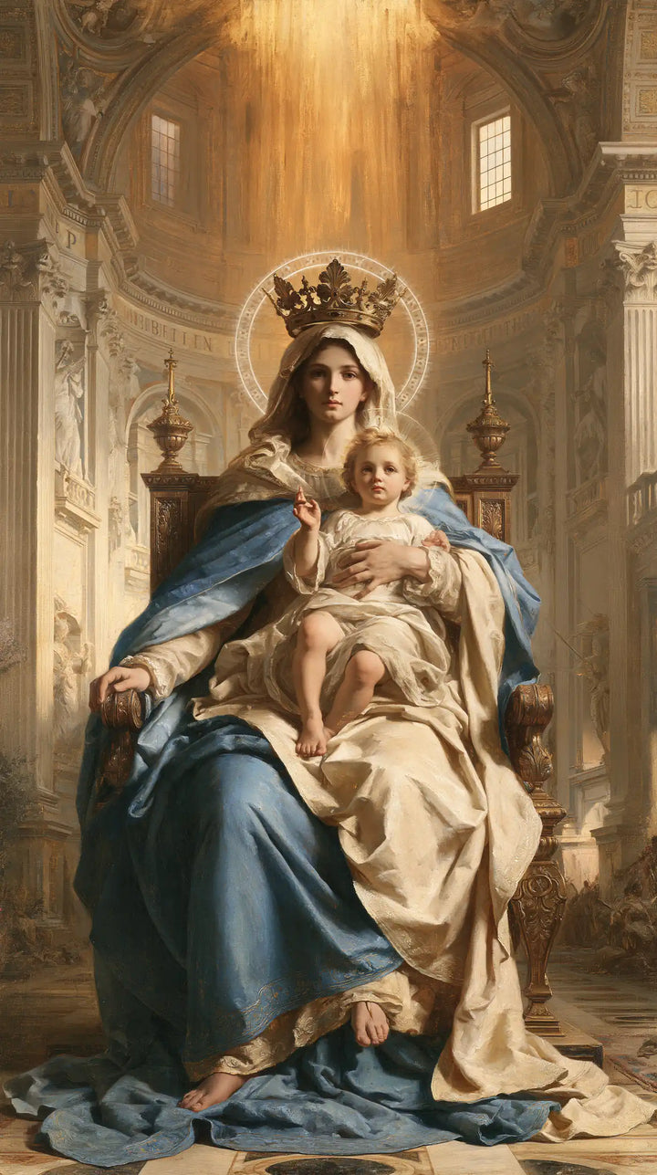 Virgin Mary and Child Jesus - Sacred Monumental View · Portrait n° 24