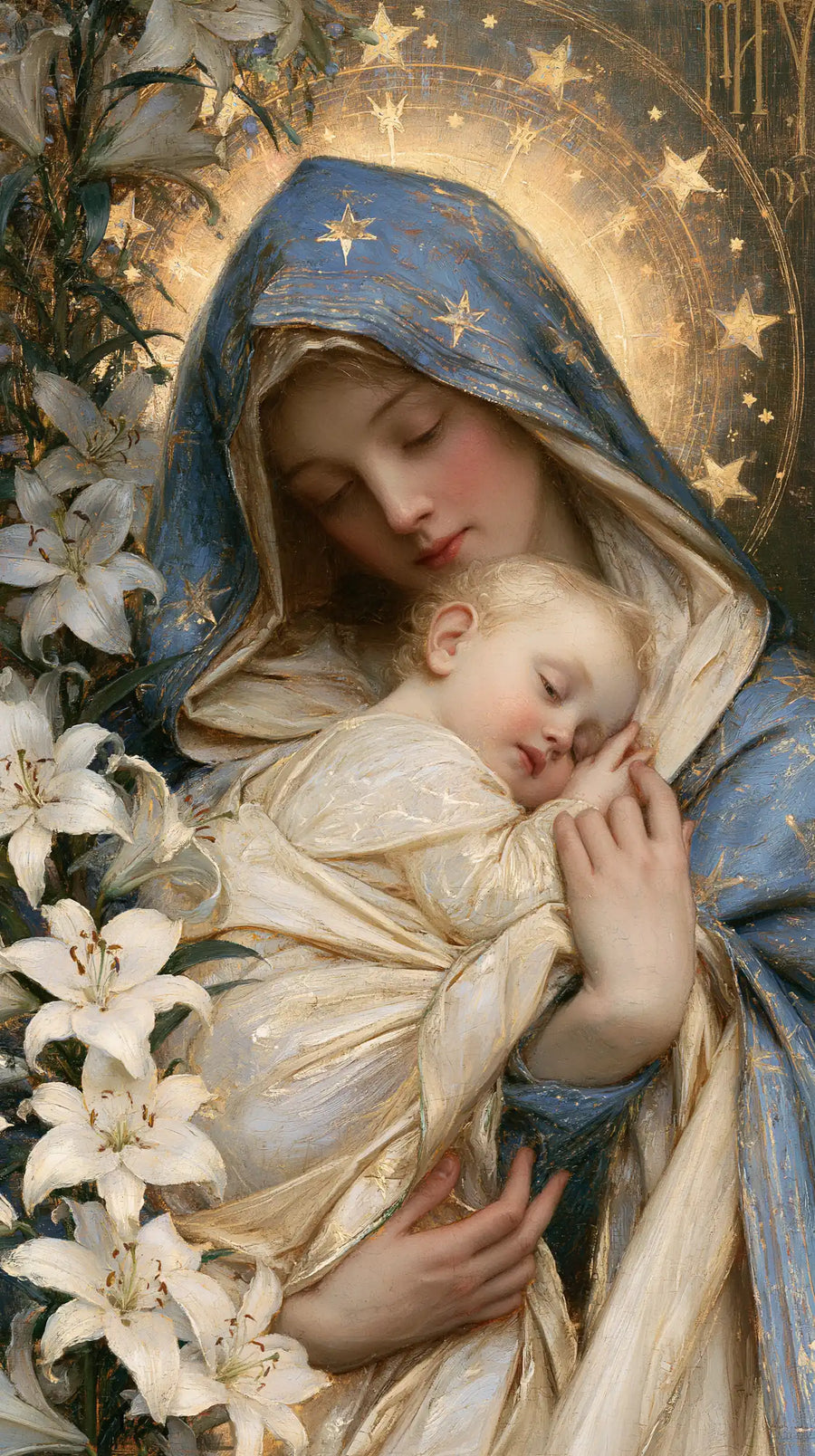 Virgin Mary and Child Jesus - Symbolist · Portrait n° 7