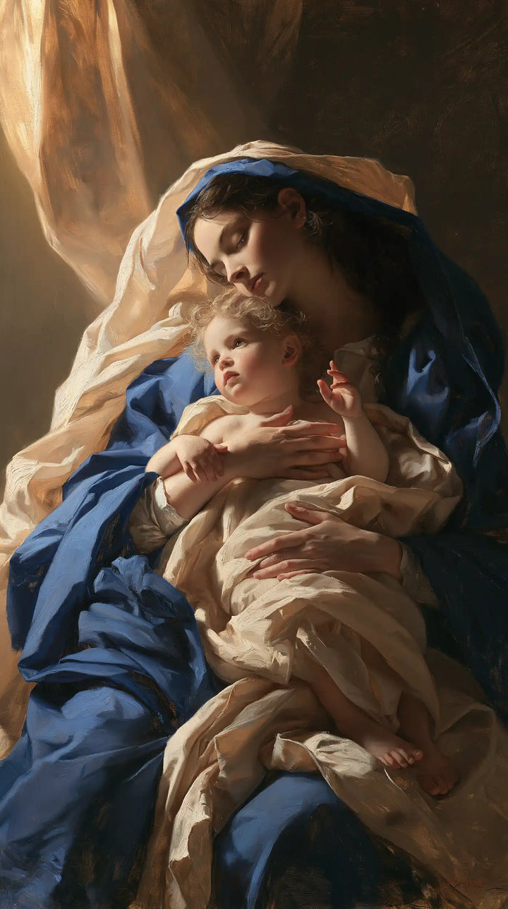 Virgin Mary and Child Jesus - Theatrical Baroque · Portrait n° 9
