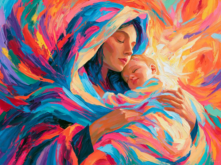 The Virgin and Child — Rest Within Wings of Colour